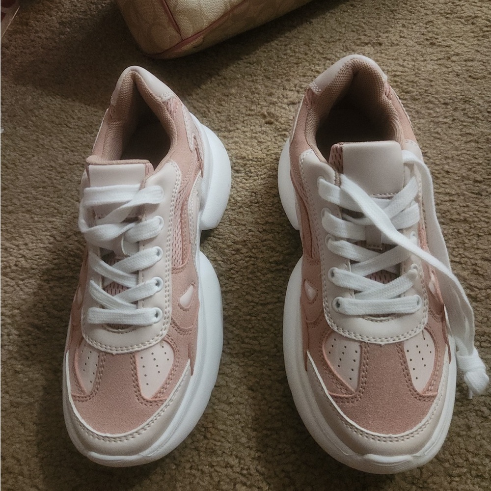 Forever 21 Pink and White Sneakers